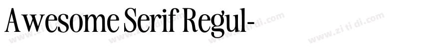 Awesome Serif Regul字体转换